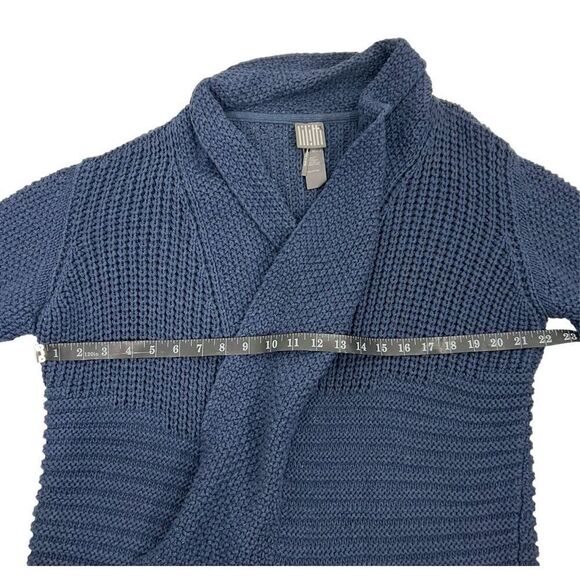 Lilith Cotton Open Front Cardigan Sweater Medium/Large Blue Knit Women’s - Picture 10 of 12
